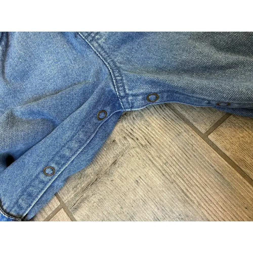 Vintage 90s Baby Mickey & Co Disney Denim Overalls Character Cuff 12M